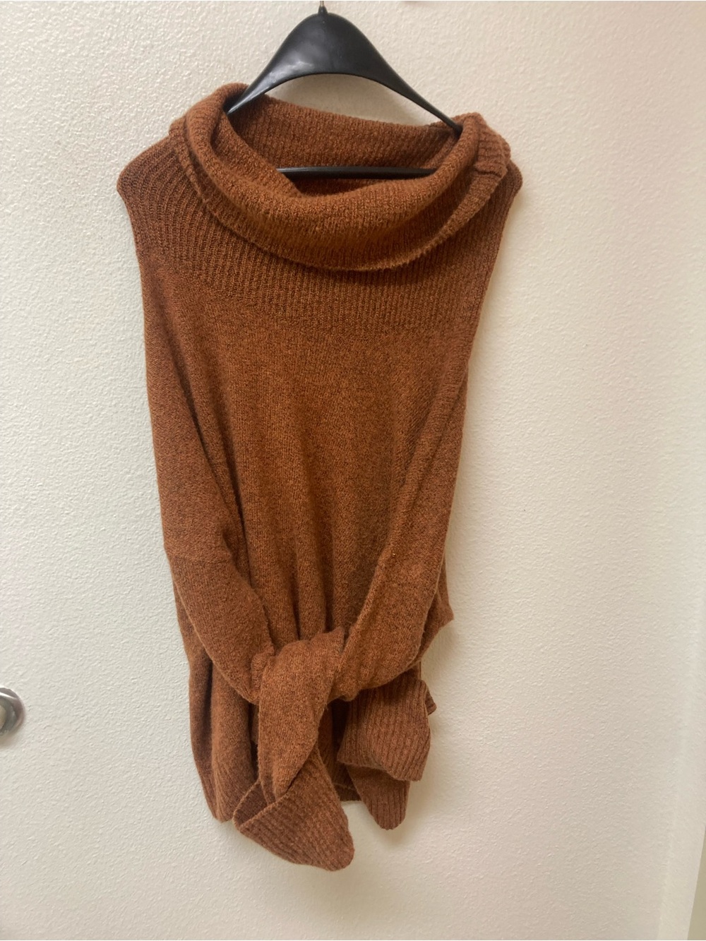 CHELSEA 28 Orange Brown Slouchy Oversized Super Soft Cowl Sweater (M)